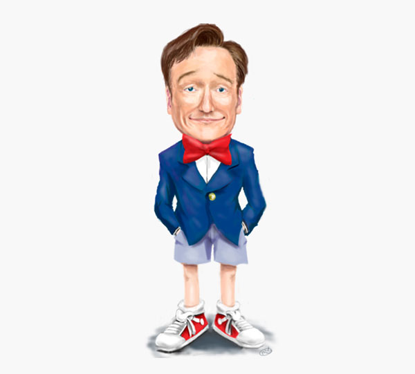 Conan Detective in shorts and sneakers, official top: in a blue jacket and a red bow tie