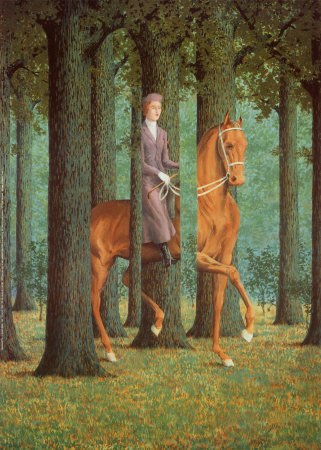 <em>René Magritte's work is known for clever twists of visual logic.</em>