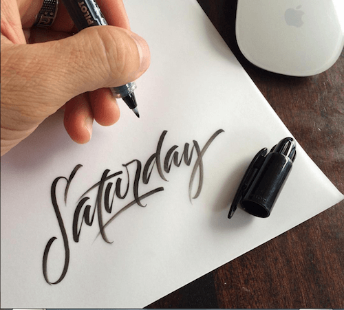 Saturday, hand lettering by Matt Vergotis