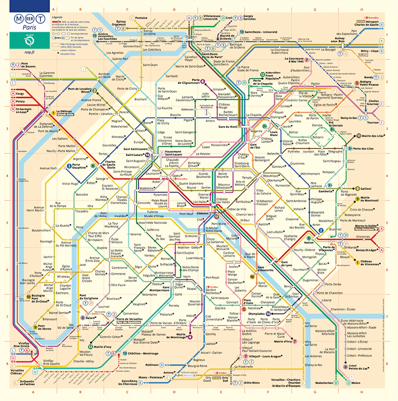 Paris metro map (official version)