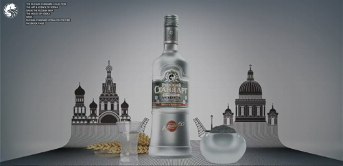Russian Standard Vodka in Background Video Showcase