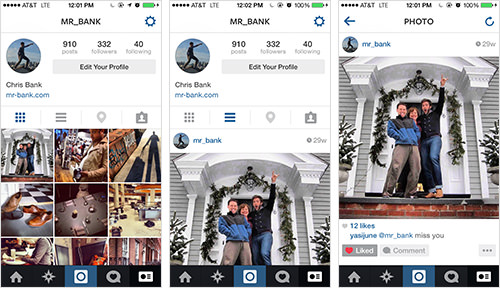 Viewing photos with Instagram’s Mobile App