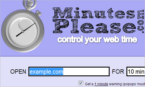 MinutesPlease.com - Manage your web time