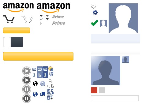 CSS sprites in the wild: Amazon, Google and Facebook.
