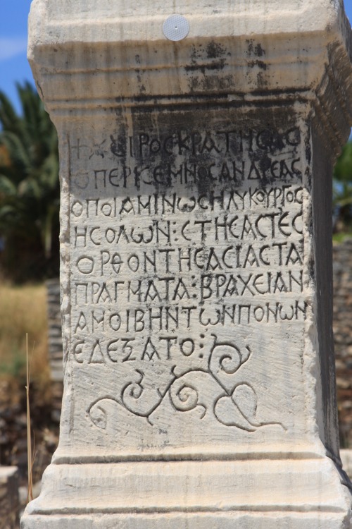 Wayfinding and Typographic Signs - ancient-stone-sign-in-ephesus