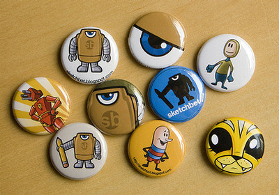 Pins, Badges and Buttons - sketchBot Buttons