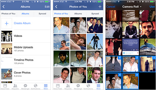 Managing Photos with Facebook’s Mobile App