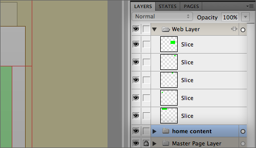 Slices can quickly be toggled on and off