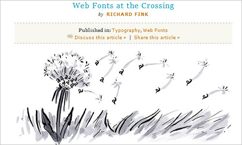 Web Fonts at the Crossing