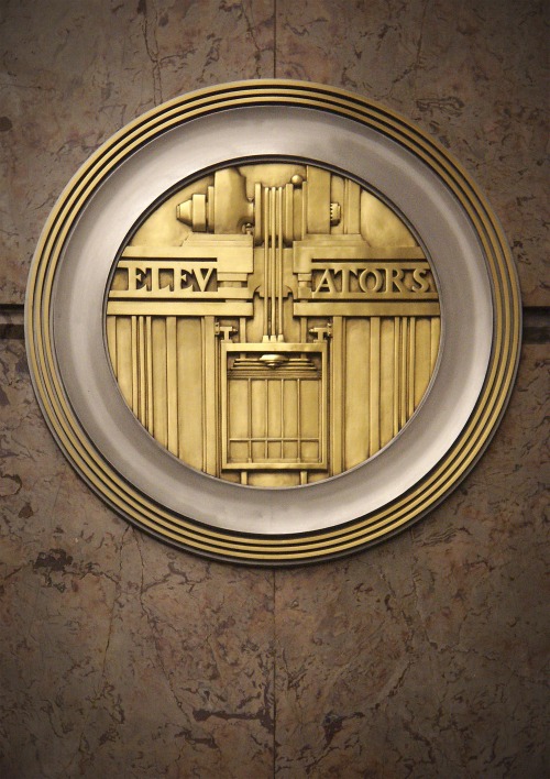 Wayfinding and Typographic Signs - art-deco-elevators