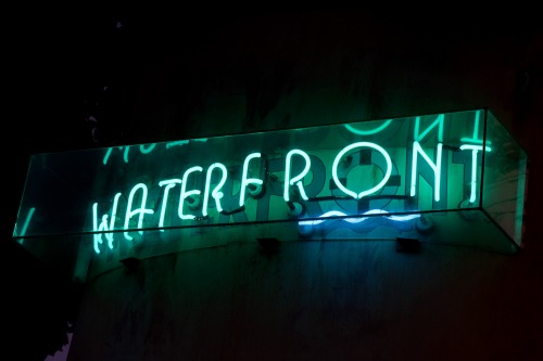 Wayfinding and Typographic Signs - waterfront-neon-sign