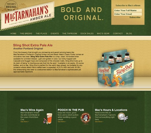 Retro and Vintage Designs - MacTarnahan's Brewing Company