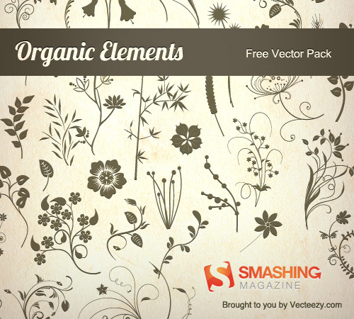 80 Organic Vector Elements in EPS [Freebie]