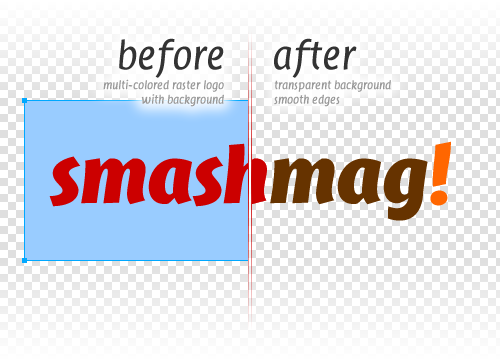 Extracting Logos Using Levels in Adobe Fireworks: the final result