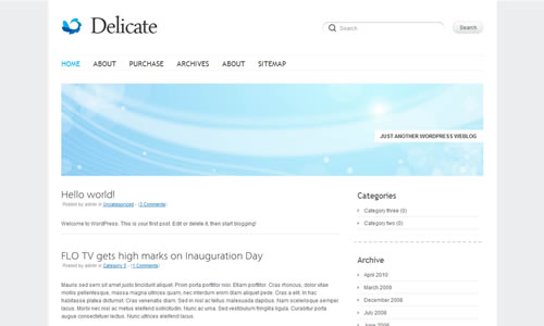 Delicate Free WP Theme