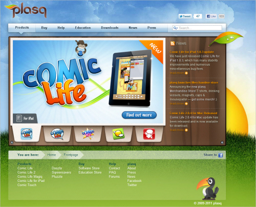Plasq-homepage in Best Practices For Designing Websites For Kids