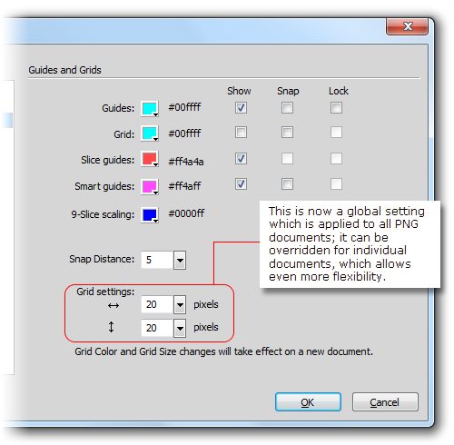 Grid Settings in Fireworks CS5