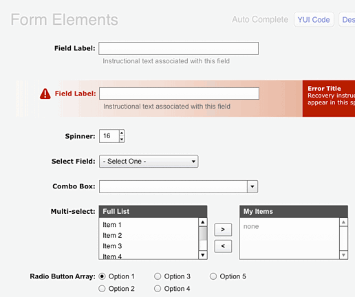 Form Elements UI Kit