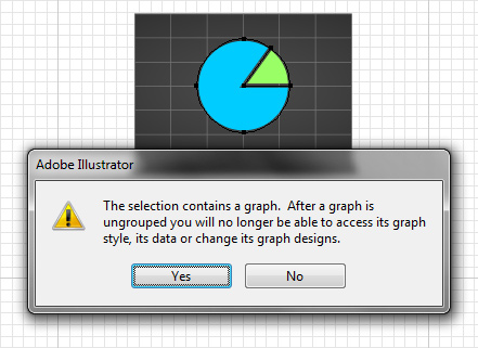 Ungrouping graphs in Illustrator