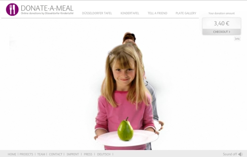 Donate-a-meal in Showcase of Web Design in Germany