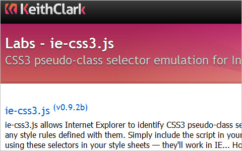 IE CSS3 pseudo selectors