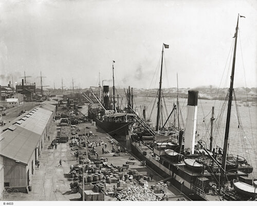 Queen’s Wharf, Port Adelaide, before 1927.