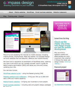 Compass Design - site on iPad