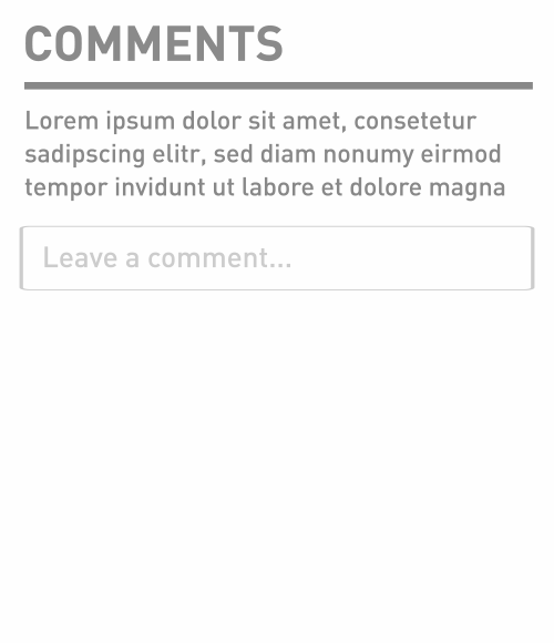 Animated comment field