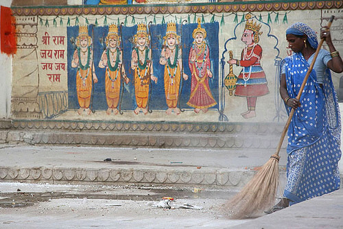 Sweeping. Varanasi
