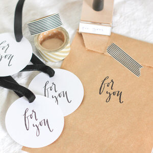 For You tags, hand lettering by Lauren Saylor