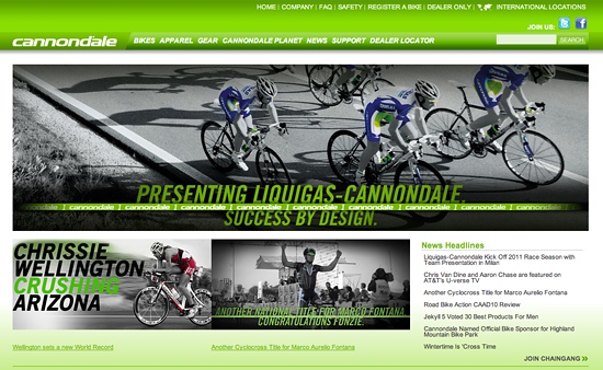 Cannondale Bikes Homepage