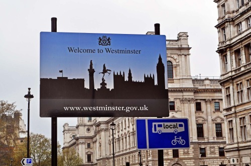 Wayfinding and Typographic Signs - westminster-sign