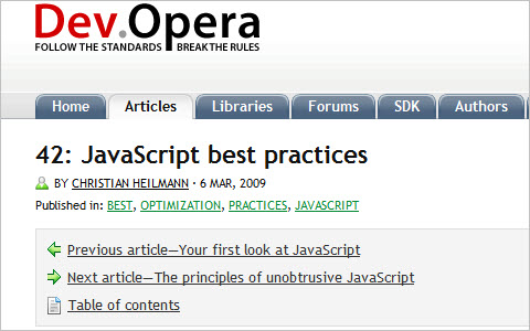 JavaScript best practices 