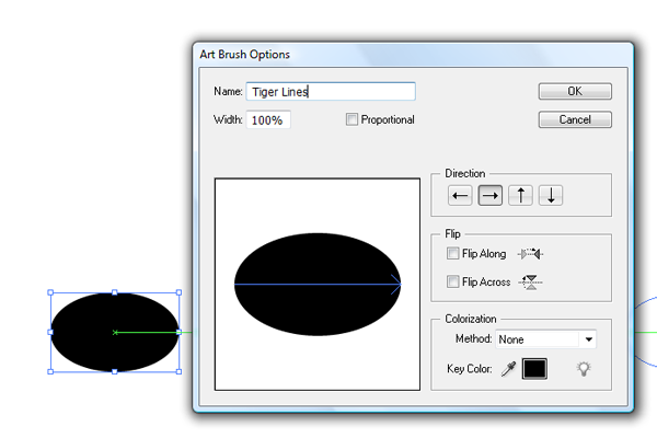 Tiger pattern, creating a new brush called Tiger Lines