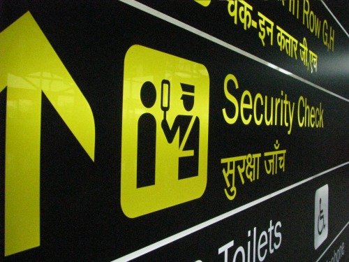 Wayfinding and Typographic Signs - airport-security-check