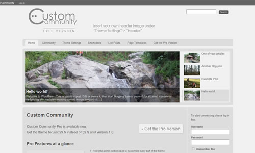 Custom Community (Buddypress) Free WP Theme