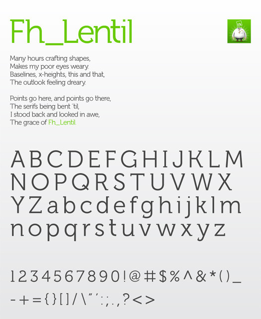 Beautiful Free Fonts - fh_lentil regular