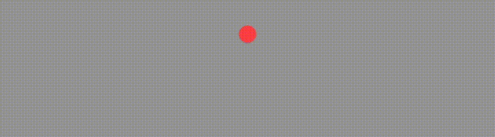 Red ball rotating around in a circle.