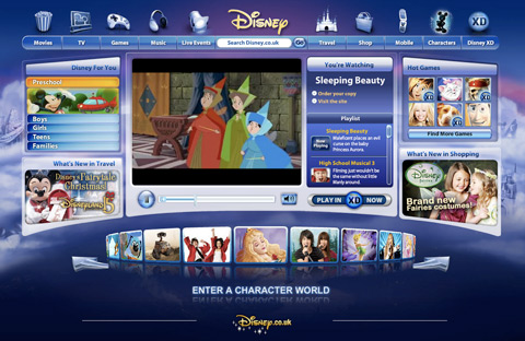 Disney's website
