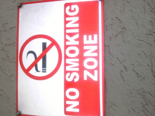 Wayfinding and Typographic Signs - no-smoking