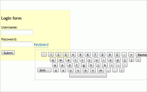 Creating a Virtual jQuery Keyboard 