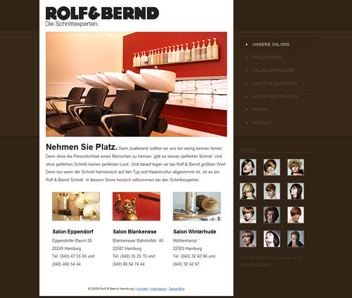 German Web Design - friseur hamburg - rolf & bernd