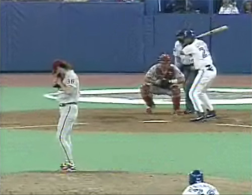Screenshot from the 1993 World Series