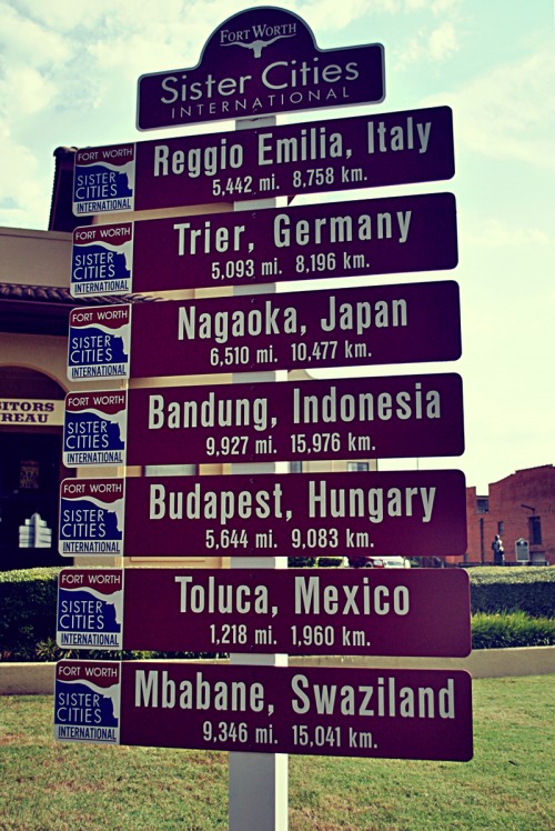 Wayfinding and Typographic Signs - sister-cities