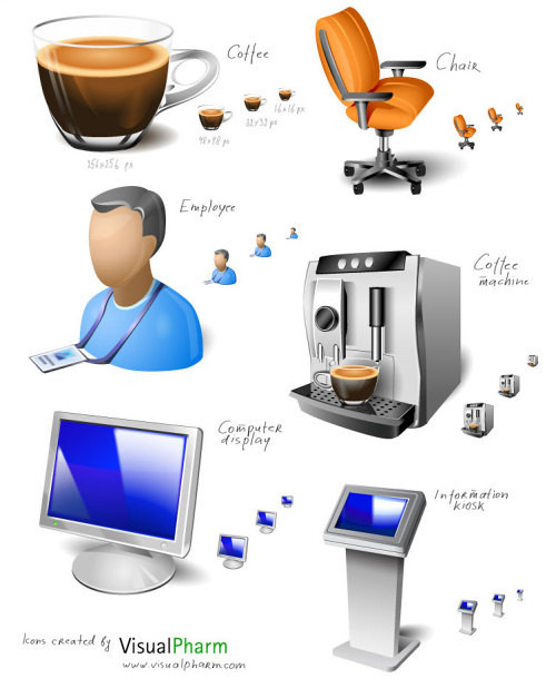 free download icon pack - Office Space Icon Set