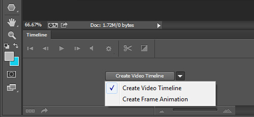 Photoshop Animation - It has two timelines for you to choose from.