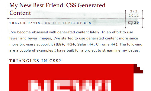 CSS Generated Content