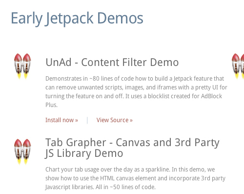 Mozilla Labs JetPack font