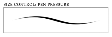 Pen Pressure requires a tablet device and determines values based on how hard the stylus is pressed to the pad.