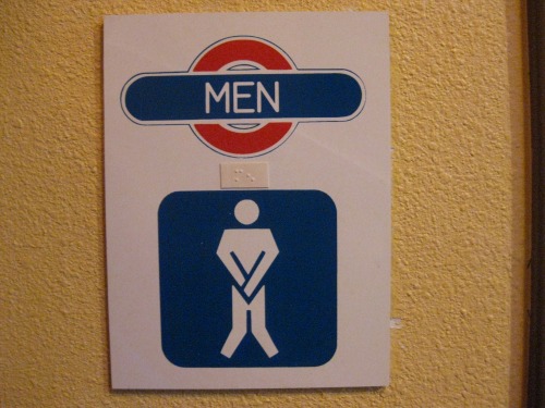 Wayfinding and Typographic Signs - mens-restroom-figure